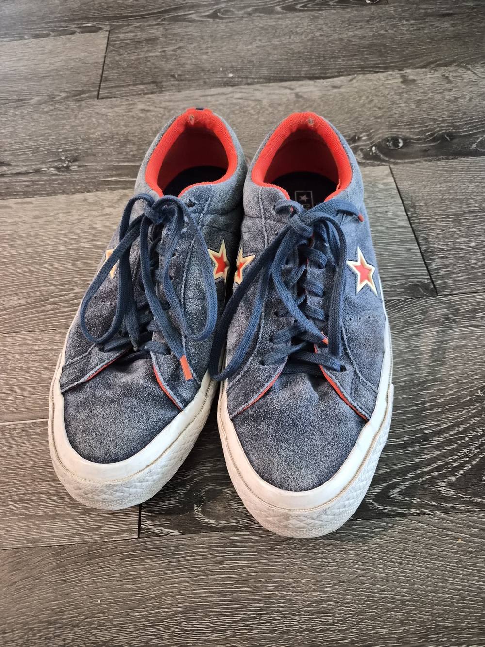 RARE Converse One Star 95 – Heritage Navy & Orange – Size 9.5